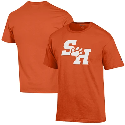 Men's Champion Orange Sam Houston State Bearkats Primary Jersey T-Shirt