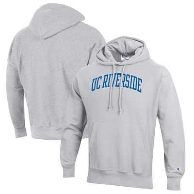 Men's Champion Heathered Gray UC Riverside Highlanders Reverse Weave Fleece Pullover Hoodie