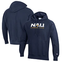 Men's Champion Navy Northern Arizona Lumberjacks Reverse Weave Fleece Pullover Hoodie