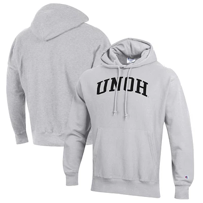 Men's Champion Heathered Gray Northwestern Ohio Racers Reverse Weave Fleece Pullover Hoodie