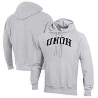Men's Champion Heathered Gray Northwestern Ohio Racers Reverse Weave Fleece Pullover Hoodie