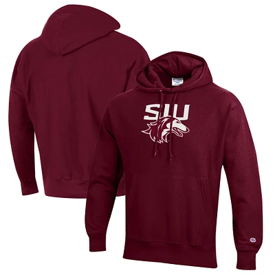 Men's Champion Maroon Southern Illinois Salukis Reverse Weave Fleece Pullover Hoodie