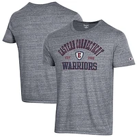 Men's Champion Heathered Gray Eastern Connecticut State Warriors Ultimate Tri-Blend T-Shirt