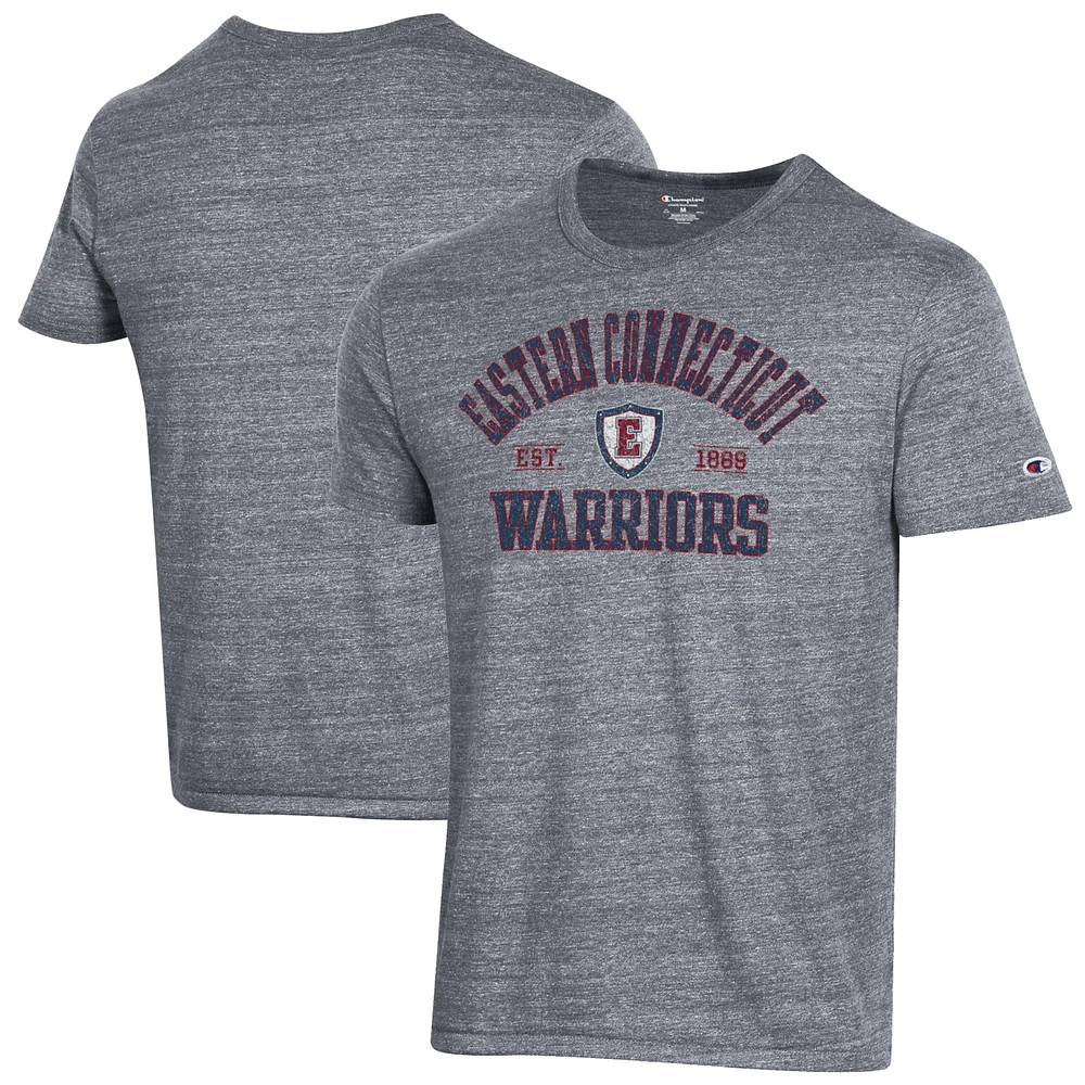 Men's Champion Heathered Gray Eastern Connecticut State Warriors Ultimate Tri-Blend T-Shirt