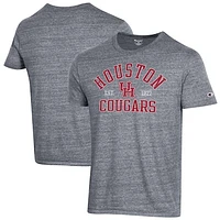 Men's Champion Heathered Gray Houston Cougars Ultimate Tri-Blend T-Shirt