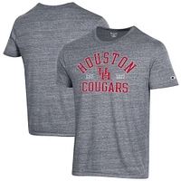 Men's Champion Heathered Gray Houston Cougars Ultimate Tri-Blend T-Shirt