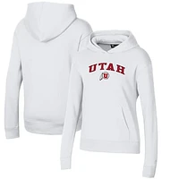 Women's Under Armour White Utah Utes All Day Pullover Hoodie