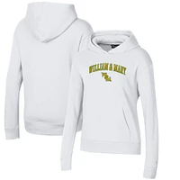 Women's Under Armour White William & Mary Tribe All Day Pullover Hoodie