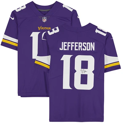 Justin Jefferson Minnesota Vikings Autographed Purple Nike Limited Jersey