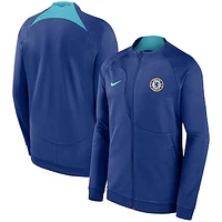 Men's Nike Blue Chelsea Academy Pro Anthem Fitted Raglan Performance Full-Zip Jacket