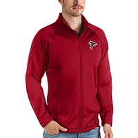Men's Antigua Red Atlanta Falcons Links Full-Zip Golf Jacket