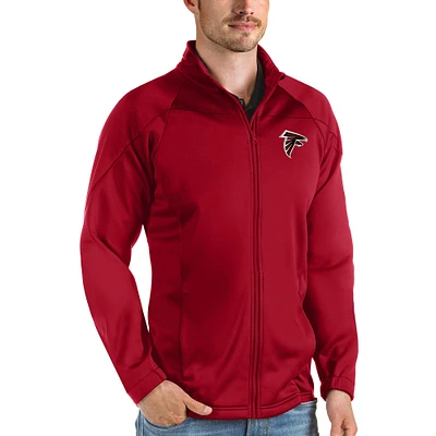 Men's Antigua Red Atlanta Falcons Links Full-Zip Golf Jacket
