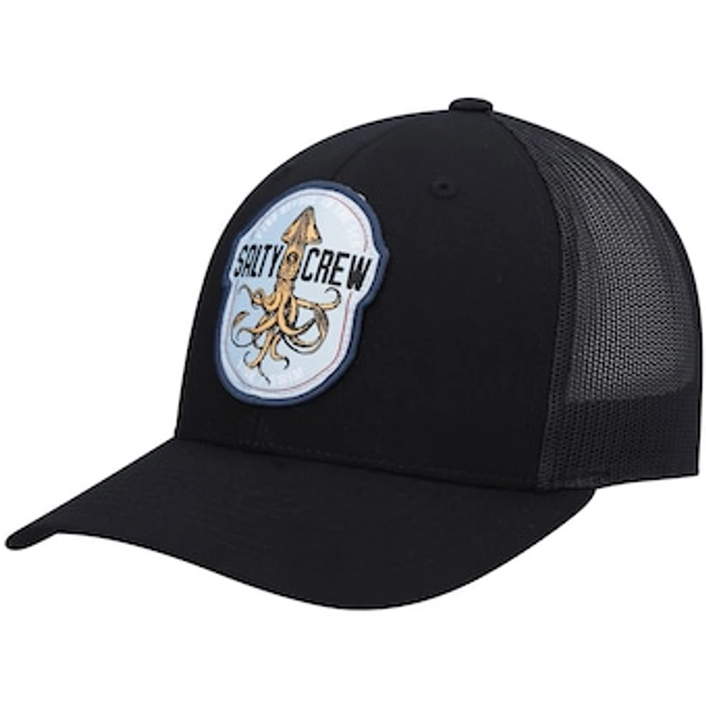 Men's Salty Crew Black Colossal Retro Trucker Snapback Hat