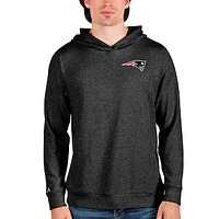 Men's Antigua Heathered New England Patriots Absolute Pullover Hoodie