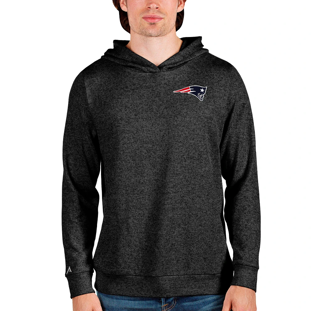 Men's Antigua Heathered New England Patriots Absolute Pullover Hoodie