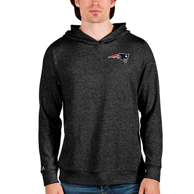 Men's Antigua Heathered New England Patriots Absolute Pullover Hoodie
