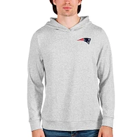 Men's Antigua Heathered New England Patriots Absolute Pullover Hoodie