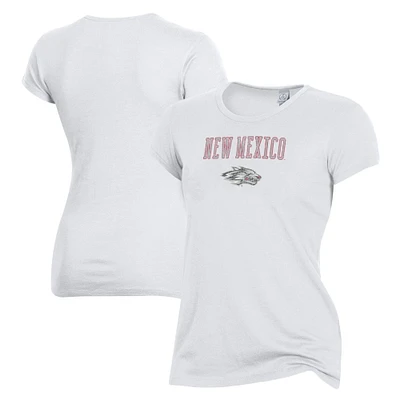 Women's Alternative Apparel White New Mexico Lobos Keepsake T-Shirt