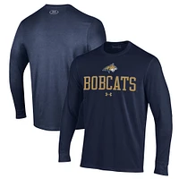 Men's Under Armour Navy Montana State Bobcats Performance Long Sleeve T-Shirt