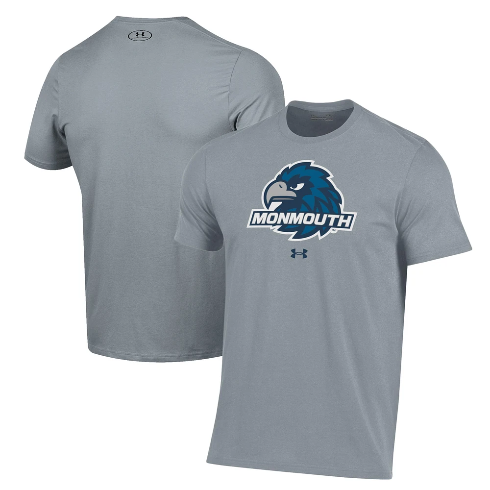 Men's Under Armour Gray Monmouth Hawks Performance T-Shirt