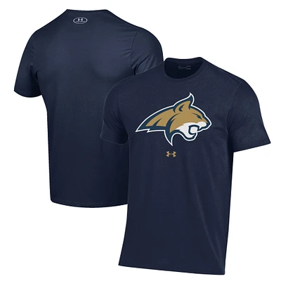 Men's Under Armour Navy Montana State Bobcats Logo Performance T-Shirt