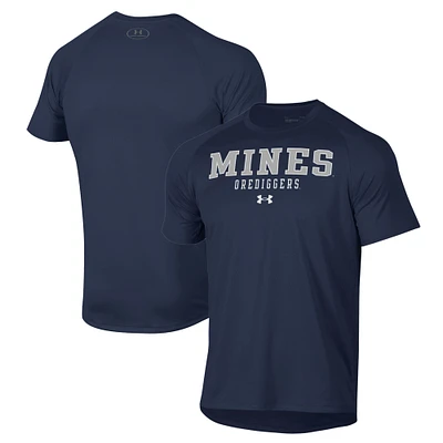 Men's Under Armour Navy Colorado School of Mines Orediggers Tech T-Shirt