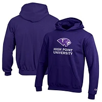 Youth Champion Purple High Point Panthers Eco Powerblend Pullover Hoodie