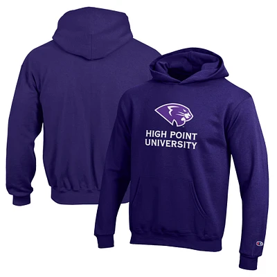 Youth Champion Purple High Point Panthers Eco Powerblend Pullover Hoodie