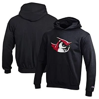 Youth Champion Black Keene State Owls Eco Powerblend Pullover Hoodie
