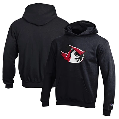 Youth Champion Black Keene State Owls Eco Powerblend Pullover Hoodie
