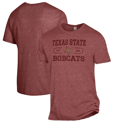 Men's Alternative Apparel Heathered Maroon Texas State Bobcats The Keeper T-Shirt