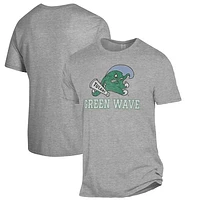 Men's Alternative Apparel Heathered Gray Tulane Green Wave The Keeper T-Shirt
