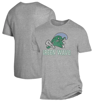 Men's Alternative Apparel Heathered Gray Tulane Green Wave The Keeper T-Shirt