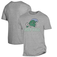 Men's Alternative Apparel Heathered Gray Tulane Green Wave The Keeper T-Shirt