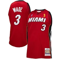 Men's Mitchell & Ness Dwyane Wade Red Miami Heat 2005/06 Hardwood Classics Authentic - Jersey