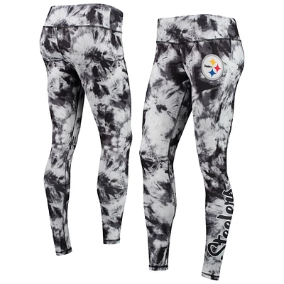 Women's FOCO Black Pittsburgh Steelers Tie-Dye Leggings