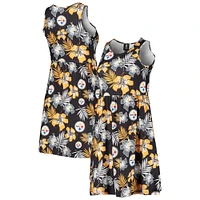 Women's FOCO Black Pittsburgh Steelers Floral Sundress