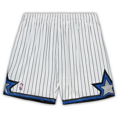 Men's Mitchell & Ness White Orlando Magic Big Tall Hardwood Classics Team Swingman Shorts