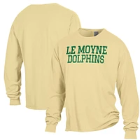 Men's ComfortWash Gold Le Moyne Dolphins Garment Dyed Long Sleeve T-Shirt