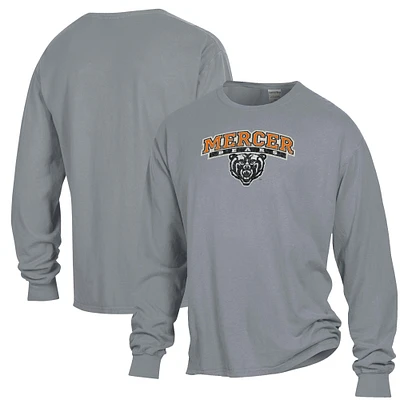 Men's ComfortWash Gray Mercer Bears Garment Dyed Long Sleeve T-Shirt