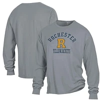 Men's ComfortWash Gray Rochester Yellow Jackets Garment Dyed Long Sleeve T-Shirt