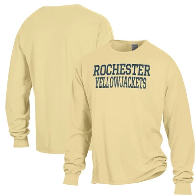 Men's ComfortWash Yellow Rochester Jackets Garment Dyed Long Sleeve T-Shirt