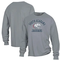 Men's ComfortWash Gray South Alabama Jaguars Garment Dyed Long Sleeve T-Shirt