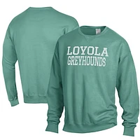 Men's ComfortWash Loyola Greyhounds Garment Dyed Fleece Crewneck Pullover Sweatshirt
