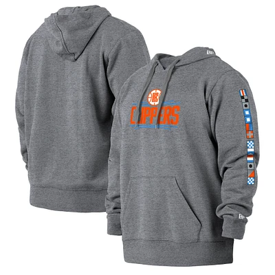 Men's New Era Gray LA Clippers 2021/22 City Edition Big & Tall Pullover Hoodie