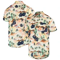 Men's FOCO Cream Denver Broncos Paradise Floral Button-Up Shirt