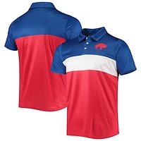 Men's FOCO Royal/Red Buffalo Bills Retro Colorblock Polo