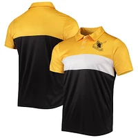 Men's FOCO Gold/Black Pittsburgh Steelers Retro Colorblock Polo