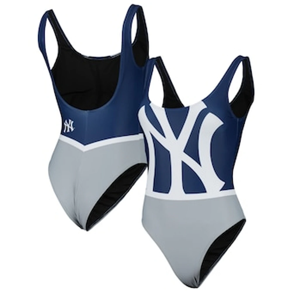 Women's FOCO Navy New York Yankees Team One-Piece Bathing Suit