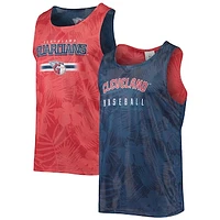 Men's FOCO Navy Cleveland Guardians Floral Reversible Mesh Tank Top